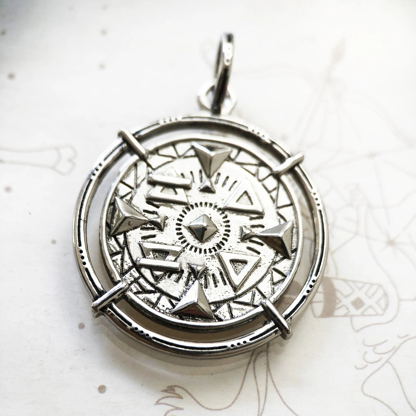 Zodiac Compass Pendant
