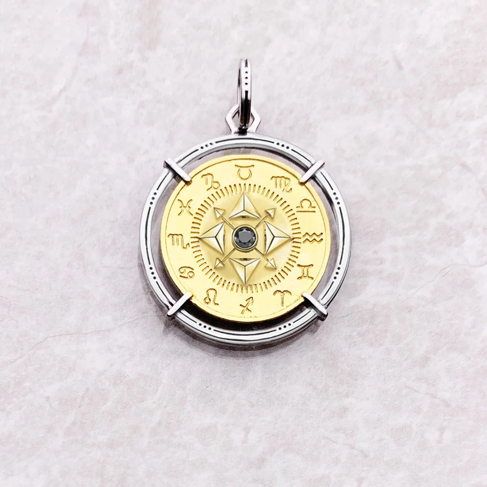 Zodiac Compass Pendant